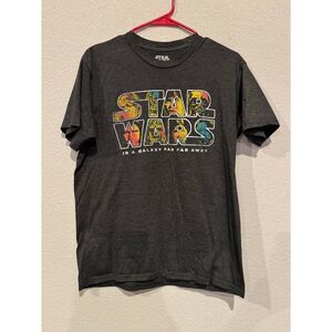 Mad Engine Star Wars Cotton T-Shirt Men's Size Large Gray‎ In A Glaxy
